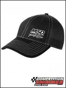 MSD-9522  MSD Black Flexfit Mesh White Stitch Baseball Cap,  (Small/Medium)